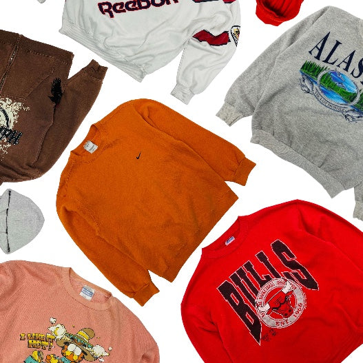 
                  
                    25kg Assorted Graphic/ Branded Sweaters & Hoodies Mix - SALE BALE
                  
                