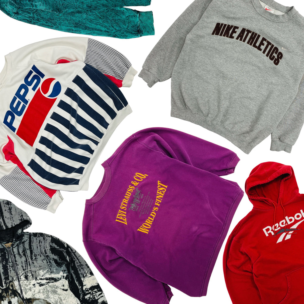 
                  
                    25kg Assorted Graphic/ Branded Sweaters & Hoodies Mix - SALE BALE
                  
                