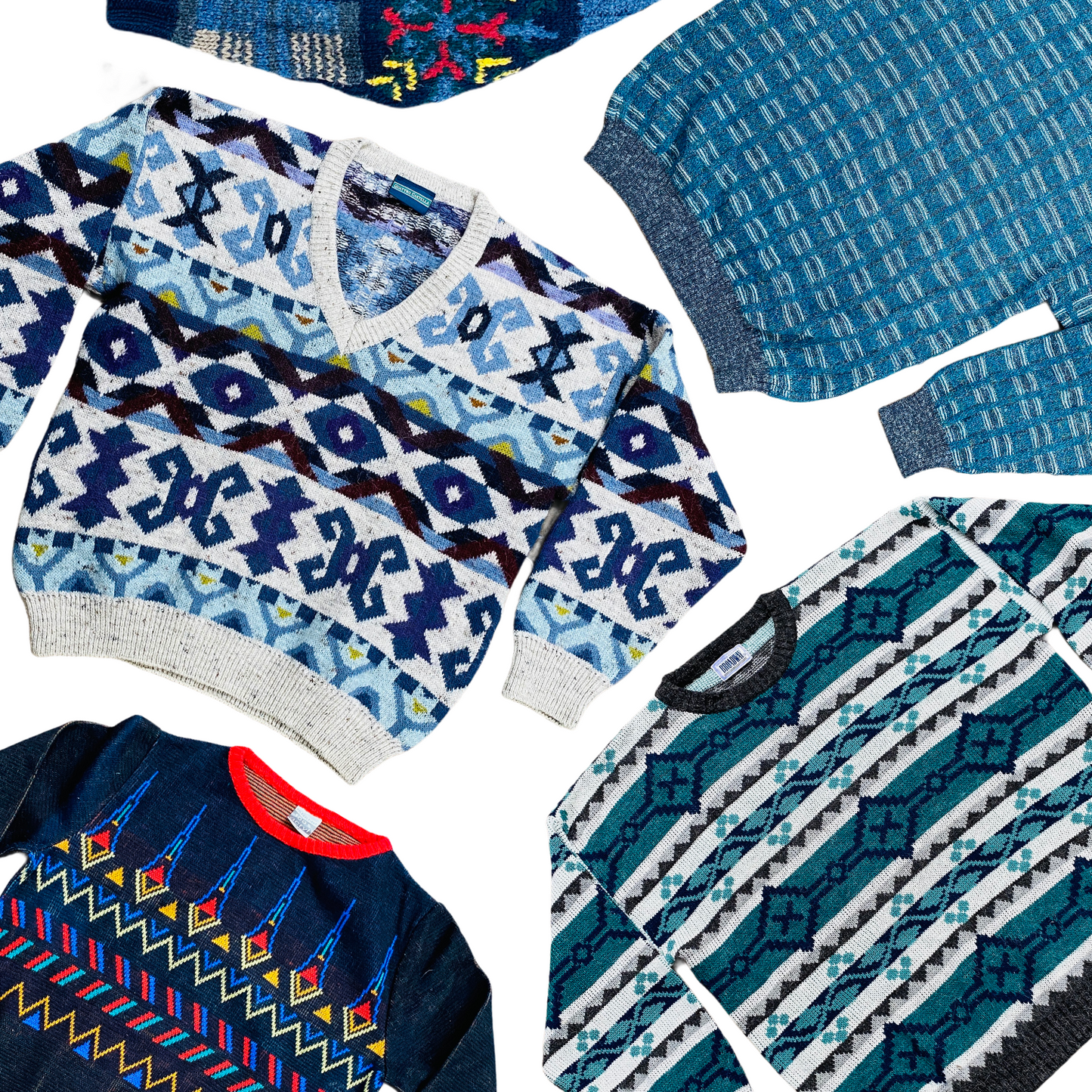 
                  
                    25 x Crazy Patterned ‘COSBY’ Jumpers
                  
                